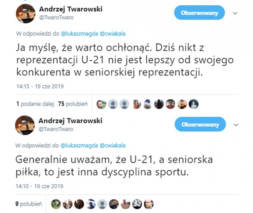 Ciekawa opinia Andrzeja Twarowskiego nt. kadry U21! :D